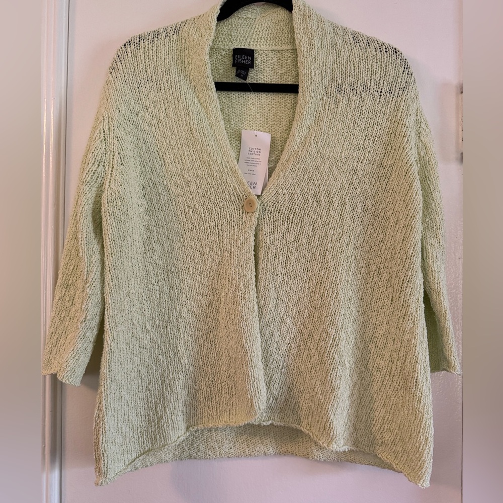 Eileen Fisher twisted texture knit cardigan‎